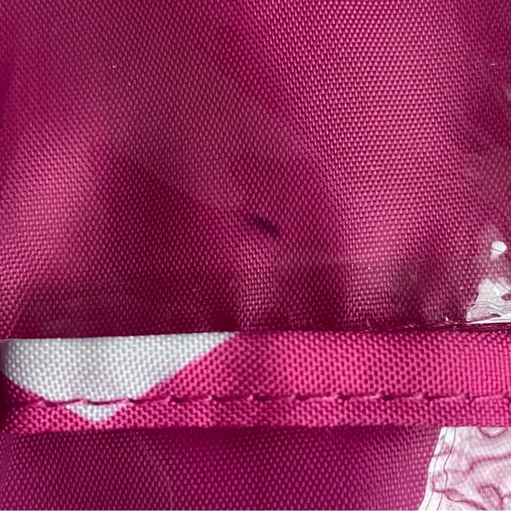 Pink Hanging Organizer with Clear Pockets